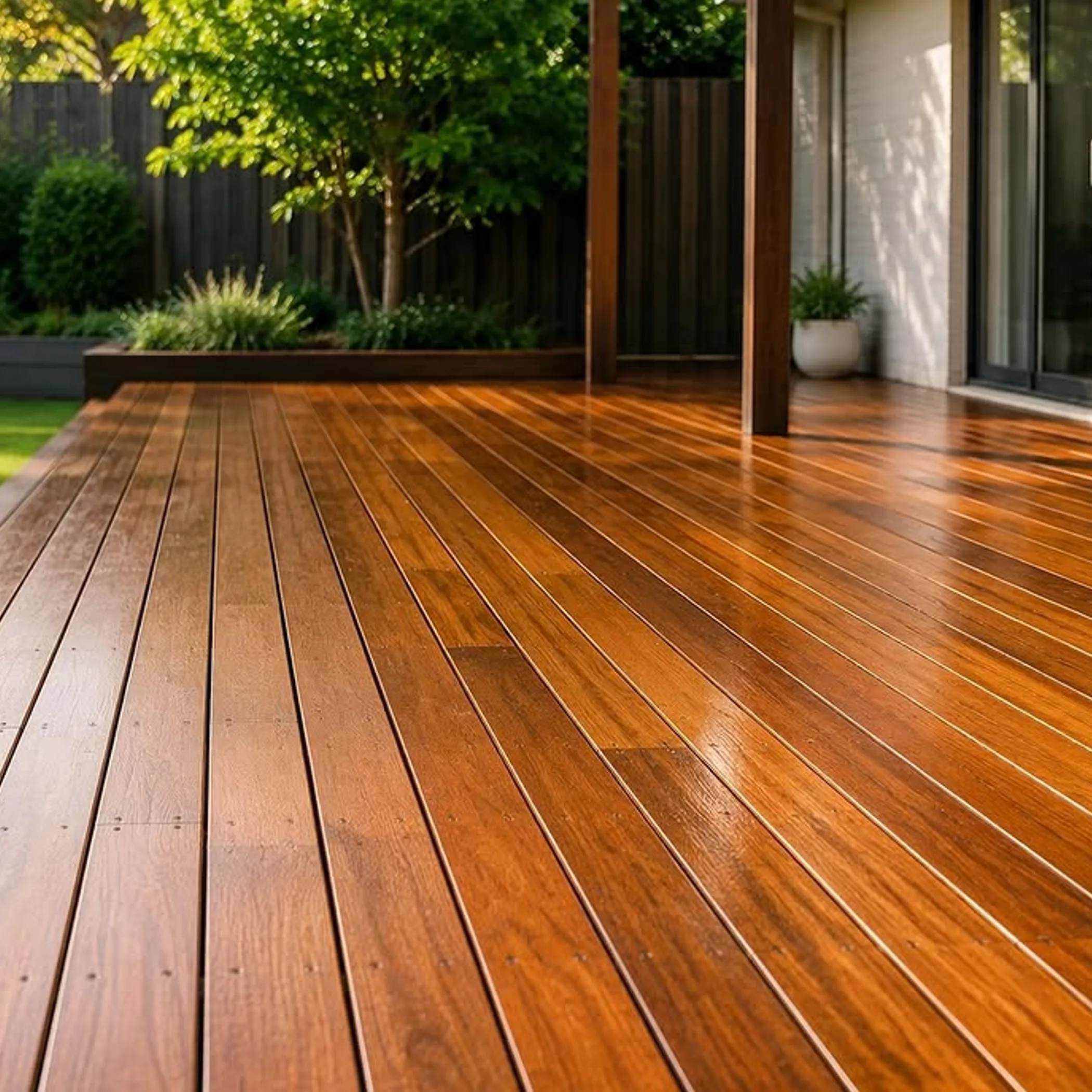 clean timber deck for seasonal upkeep