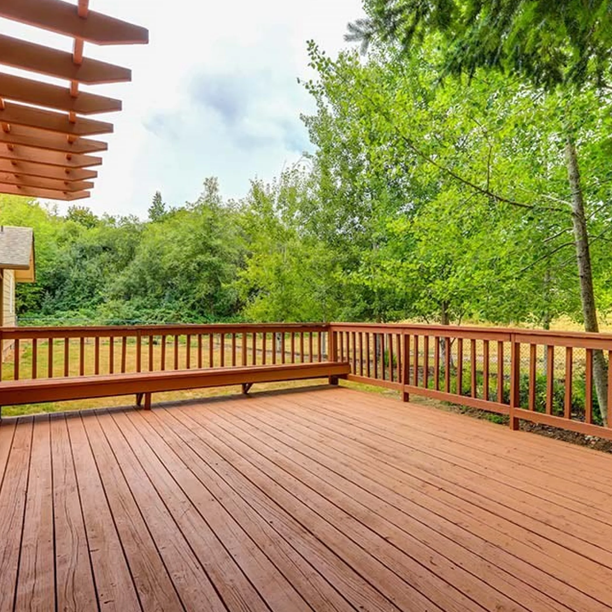 outdoor deck and surrounding setting