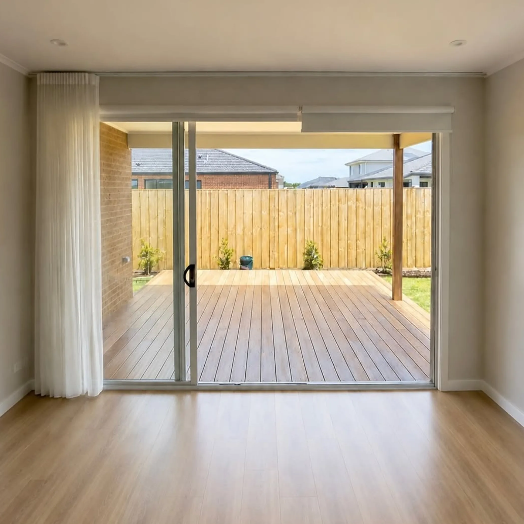clean timber outdoor deck